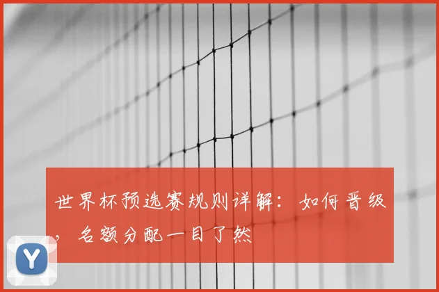 世界杯预选赛规则详解：如何晋级，名额分配一目了然